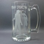 Daryl Dixon walking inspired beer mug