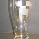 Hand Etched drinking glass inspired by Minecraft Creeper