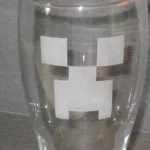 Etched Drinking Glass Minecraft Inspired Creeper Inspired glass