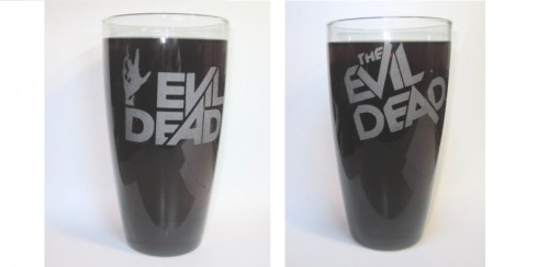 Evil Dead tribute glass handmade nerd gift