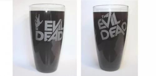 Evil Dead tribute glass handmade nerd gift