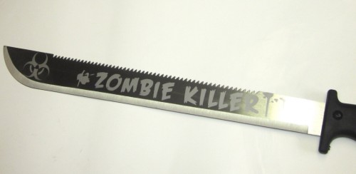Etched Engraved Zombie Killer Machete