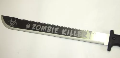 Etched Engraved Zombie Killer Machete