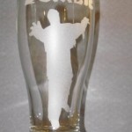 Zombie Pub Glass hand etched
