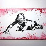 Bicycle Girl Walking Dead Painting