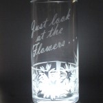 Walking Dead Just look at flowers vase etched glass vase walking dead inspired