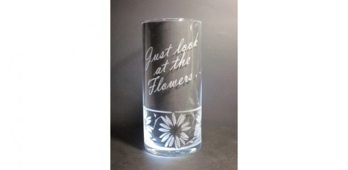 Walking Dead Just Look at the Flowers Glass Flower Vase
