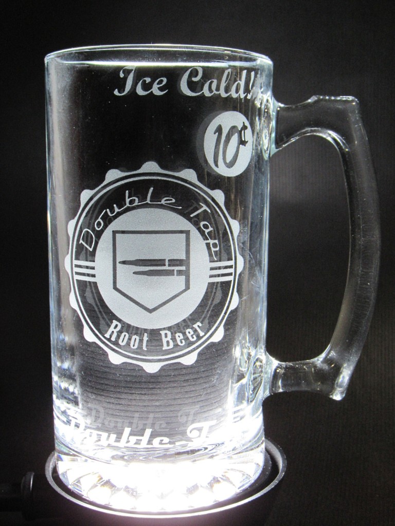 Front of mug shown empty with the handle facing the right.