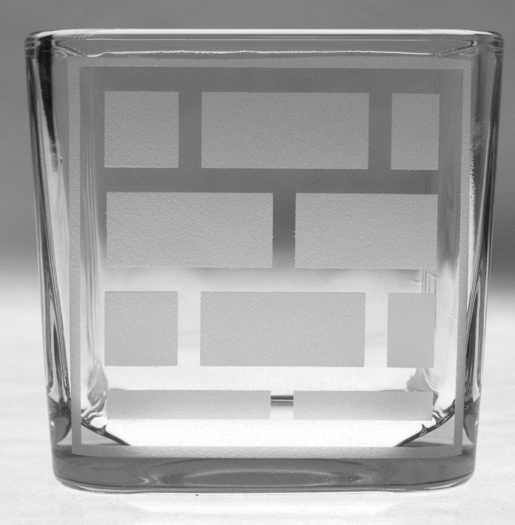 Set of 3 SUper Mario Inspired etched glass jar