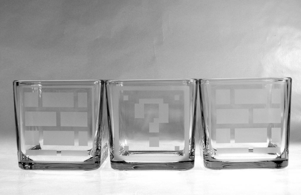 Super Mario etched glasses