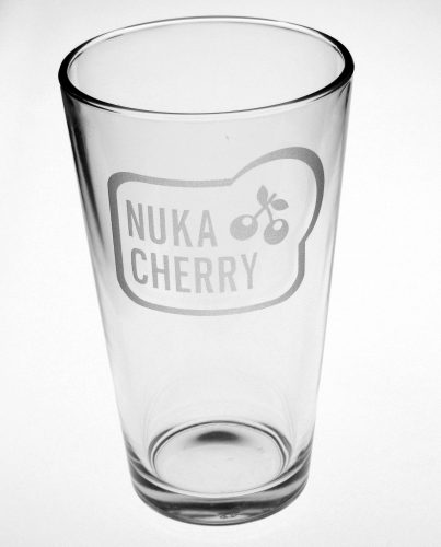 Fallout Nuka Cherry Nuka Cola inspired etched pint glasses