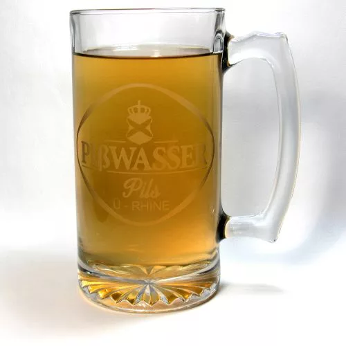 Pißwasser etched beer mug pisswasser mug piswasser mug