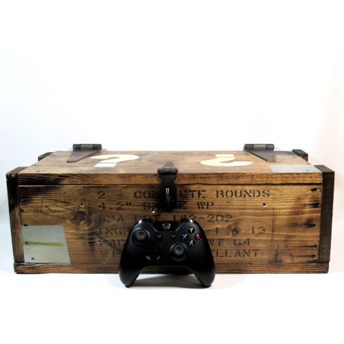 Zombies Mystery Box Replica with an xbox controller for scale