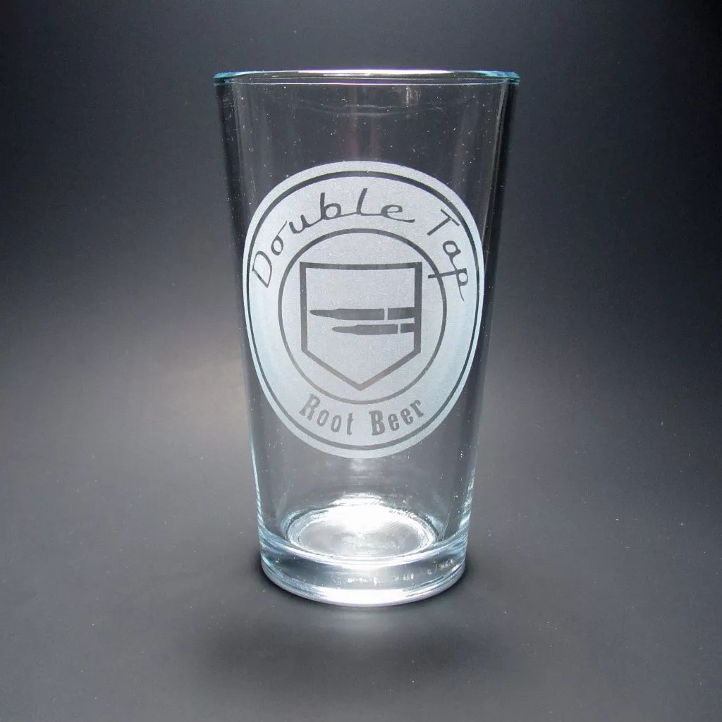 Perk-A-Cola Double Tap Root Beer Pint Glass