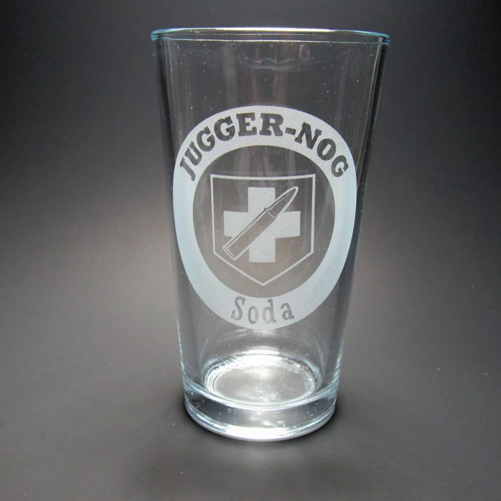 Perk-A-Cola Jugger-Nog Pint Glasses
