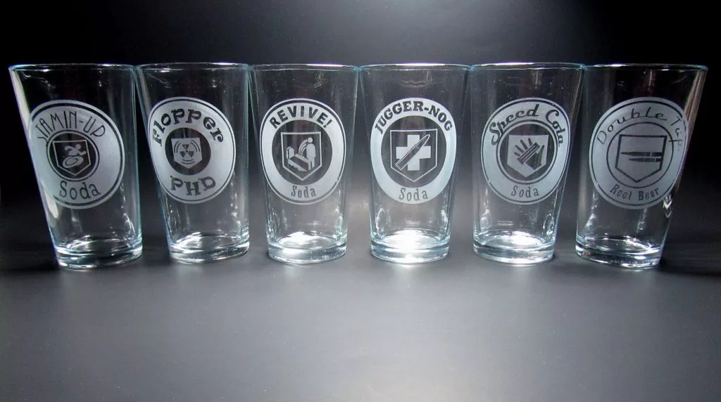 COD Zombies Perk-a-Cola Pint Glasses Set of 6