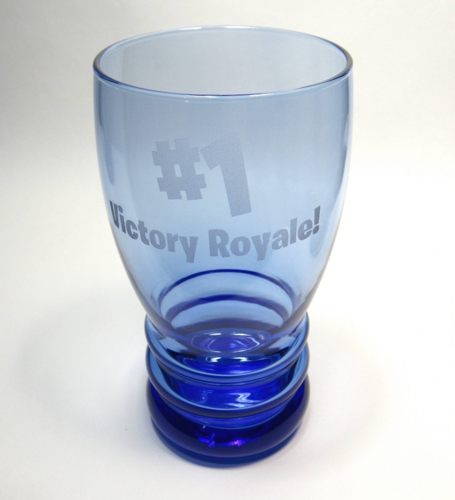 Fortnite Victory Royale etched glass