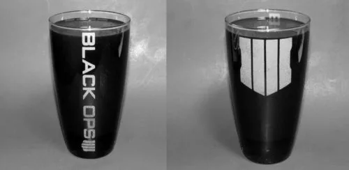 Black Ops 4 Drinking Glass Front and Back Collage