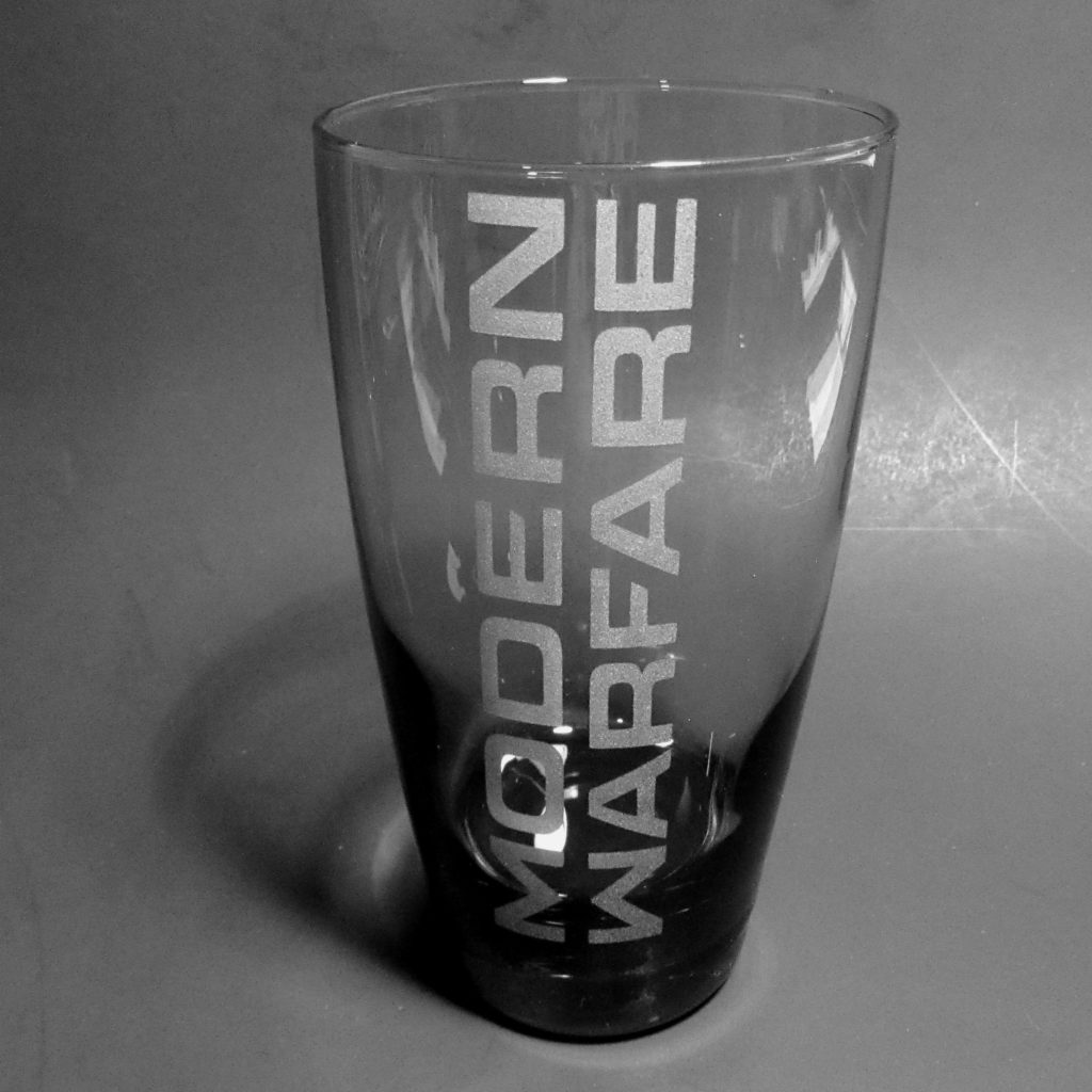 Drinking Glass Modern Warfare empty