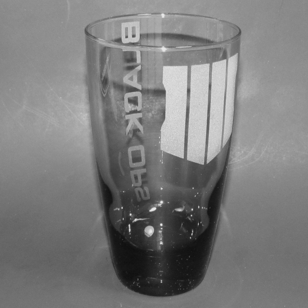Glass empty 3/4 view